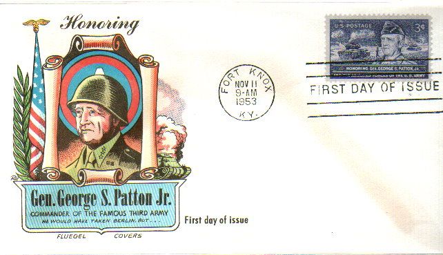 fluegel 1026 general george s patton jr 3rd army back flap sealed to