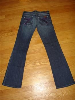 SEVEN 7 FOR ALL MANKIND JEANS DARK WASH STRETCH FLYNT BOOTCUT 26