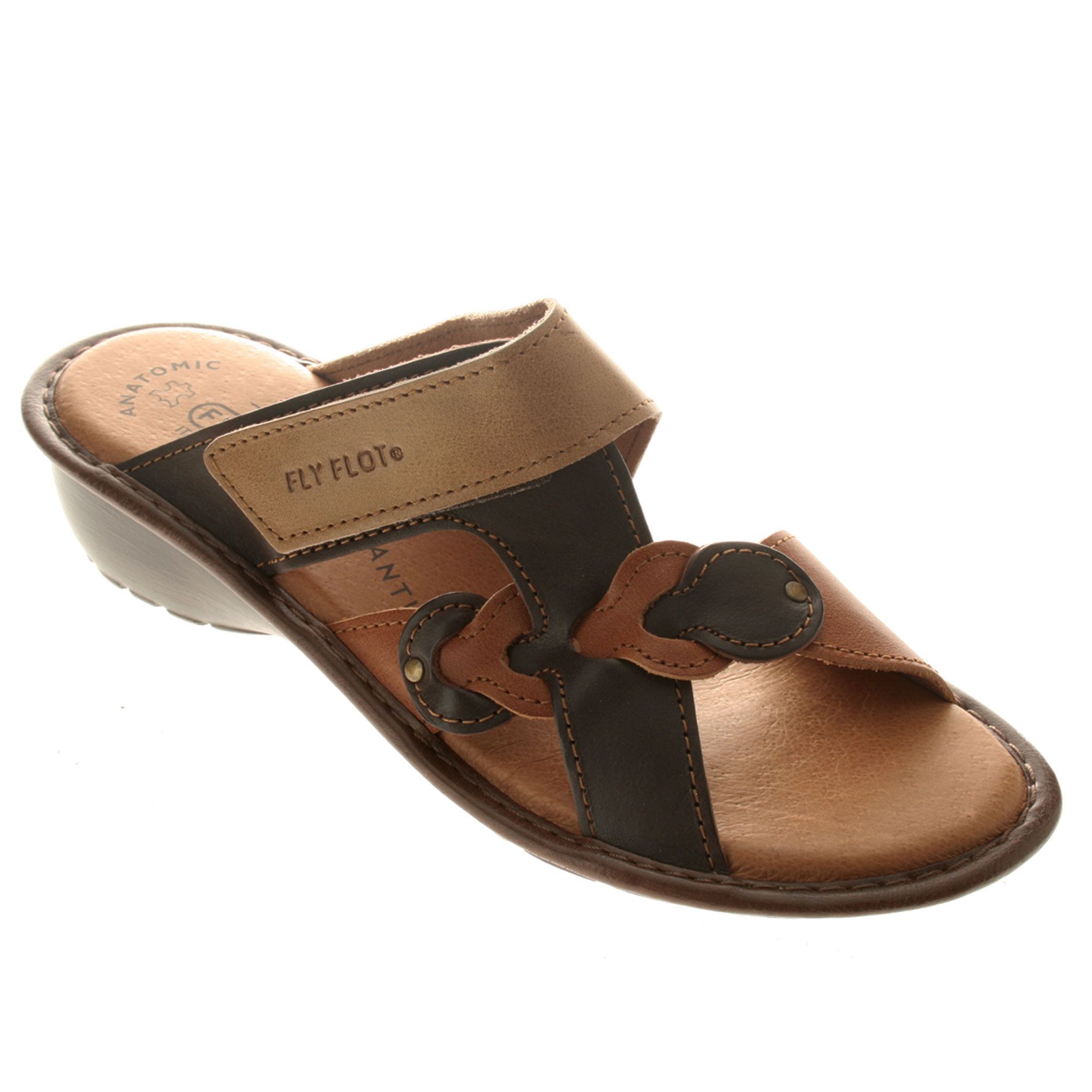 Fly Flot Lecce Comfort Sandals Leather Slippers Womens Shoes All Sizes