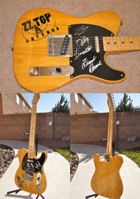 ZZ TOP ANTENNA 1994 SIGNED FERNANDES GUITAR SUPER RARE PROMO