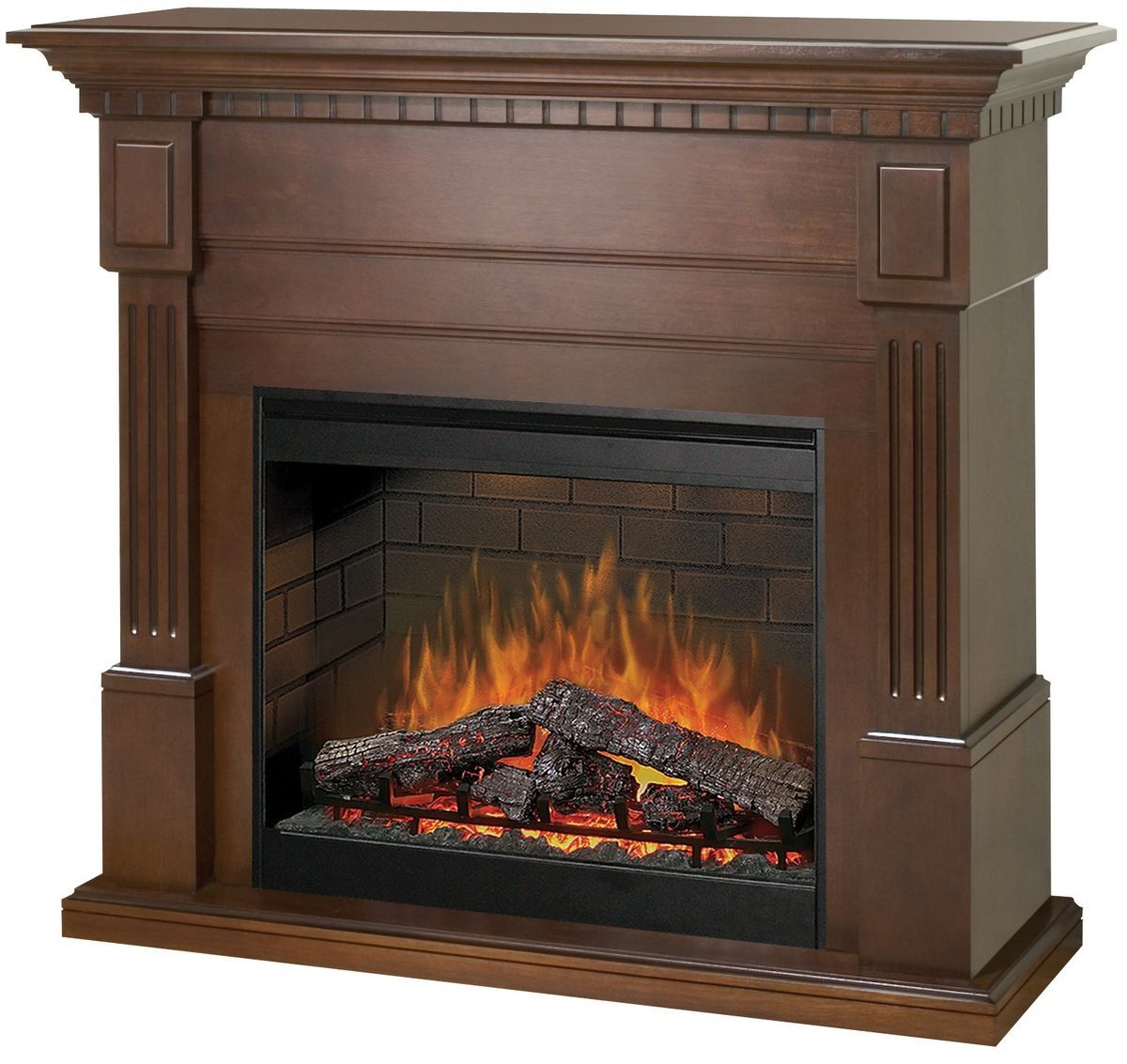  Essex Walnut Electric Fireplace w 30 Firebox Remote Free s H