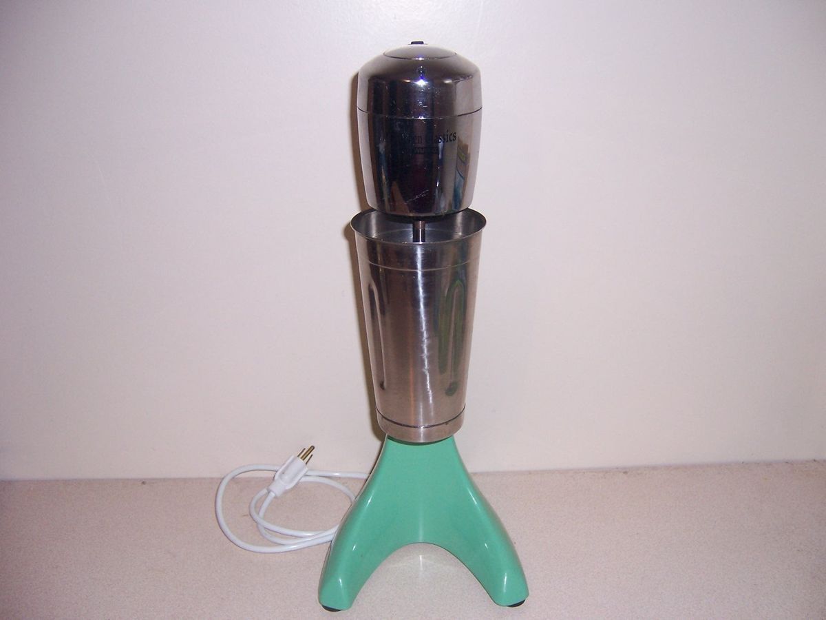  Retro Green Enamel Professional Drink Mixer Malt Frappe Maker