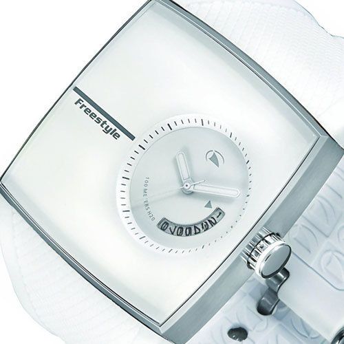   New FREESTYLE Karlton Mens Analog Watch White Rubber Band FS84943