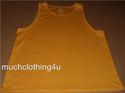 Mens Frank Shorter Running Gear Tank Top Shirt Large L Yellow Run