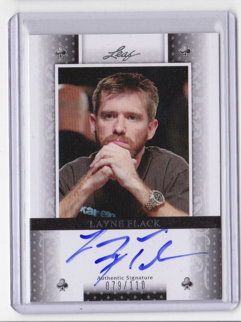  2011 Leaf Poker Layne Flack Auto Autograph 110