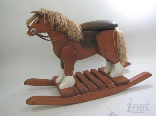  Rocking Zoo Clydesdale Wooden Leather Horse Lamarr Benton