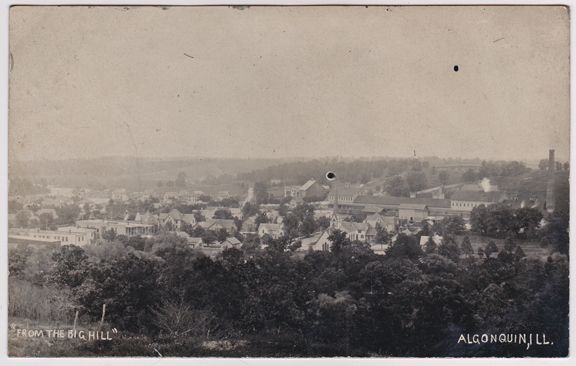 1909 RPPC Algonquin IL Illinois Crystal Lake Cary Huntley Fox River