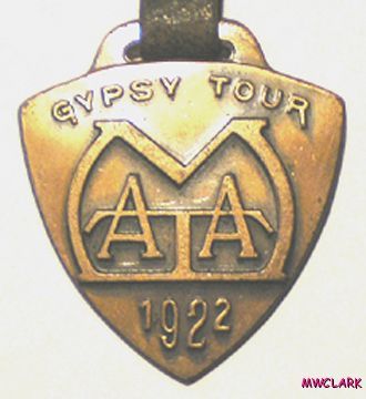 AMA Gypsy Tour 1922 Fob Strap from Fred Foest San Francisco CA