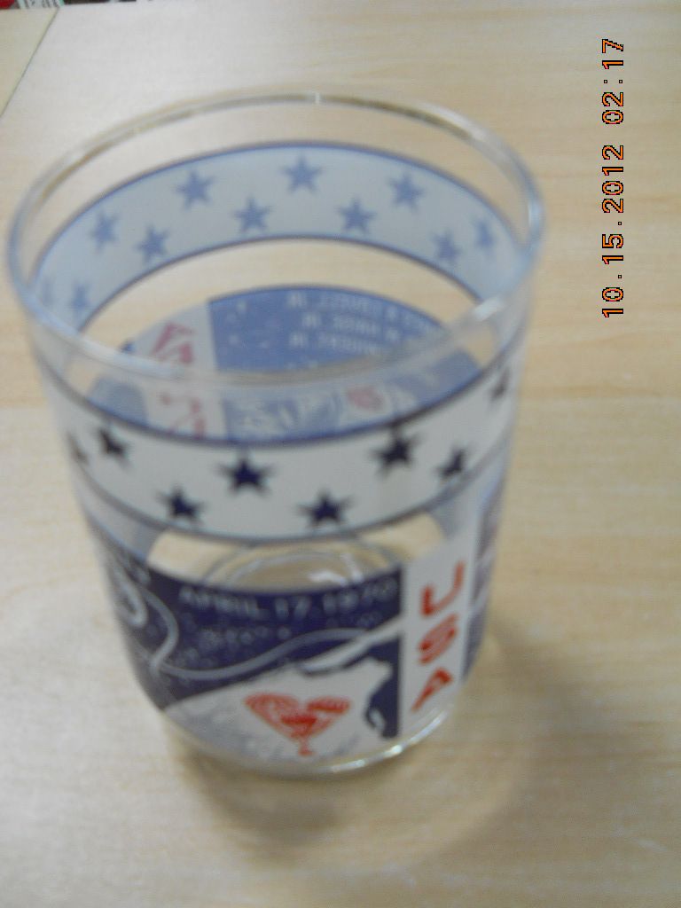   APOLLO 13 GLASS TUMBLER JAMES A LOVELL JR FRED W HAISE JOHN L SIGERT