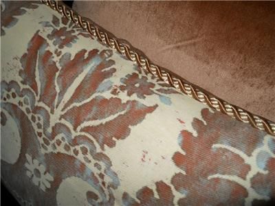 Throw Pillows Stamped FORTUNY Fabric Glicine New Custom Designer