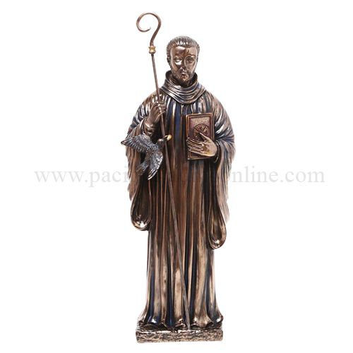   BENEDICT OF NURSIA STATUE FIGURINE FOUNDER OF CHRISTIAN MONASTICISM