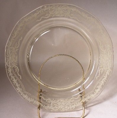 FOSTORIA crystal JUNE TOPAZ YELLOW 5098 Salad Plate 7 3/8 inches