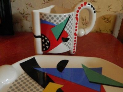 Fujimori Carnival Kato Kogei Plate Mug Abstract Mod Sottsass Panton