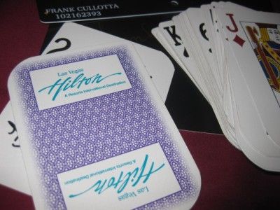 Frank Cullotta Casino Signed Deck of Cards with Players Card Hilton