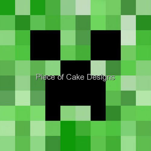  Creeper Face Edible Image Icing Cake Cupcake Topper Look