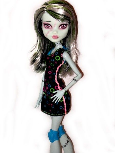 OOAK Monster High Frankie Stein Doll Custom Dressed Repaint