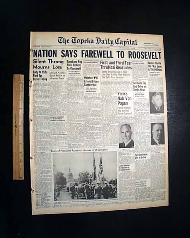  Franklin D Roosevelt Death Funeral FDR Franz Von Papen Caught