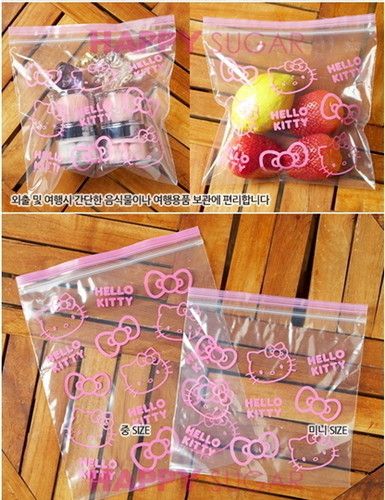 Hello Kitty Food Storage Kitchen Zipper Bags Reusable