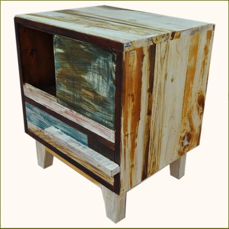  Rustic Distressed Entertainment Media Center Storagetv Stand