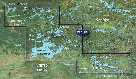 garmin bluechart g2 vision vca012r lake of the woods rainy lake