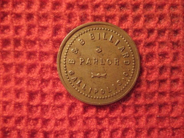 Gallipolis Ohio Billiard Trade Token