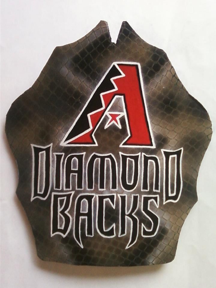 Custom Fireman Fire Helmet Front Shield Arizona Diamondbacks