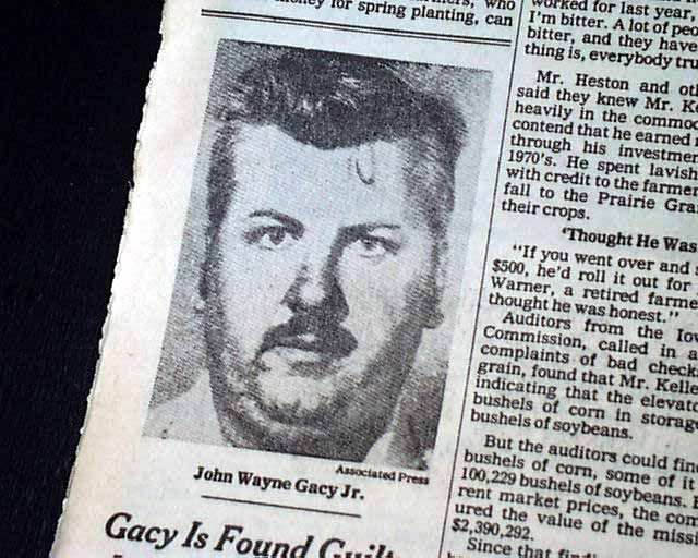 JOHN WAYNE GACY Serial Killer & Rapist Pogo the Clown GUILTY 1980 NYC