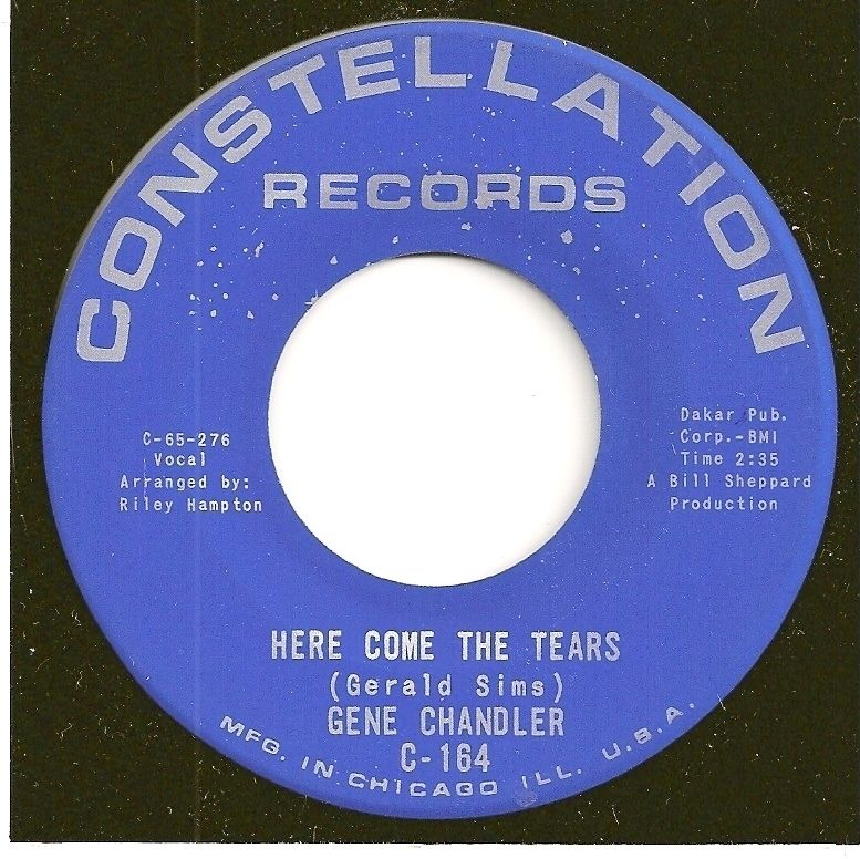 Gene Chandler Northern 45 Here Come The Tears