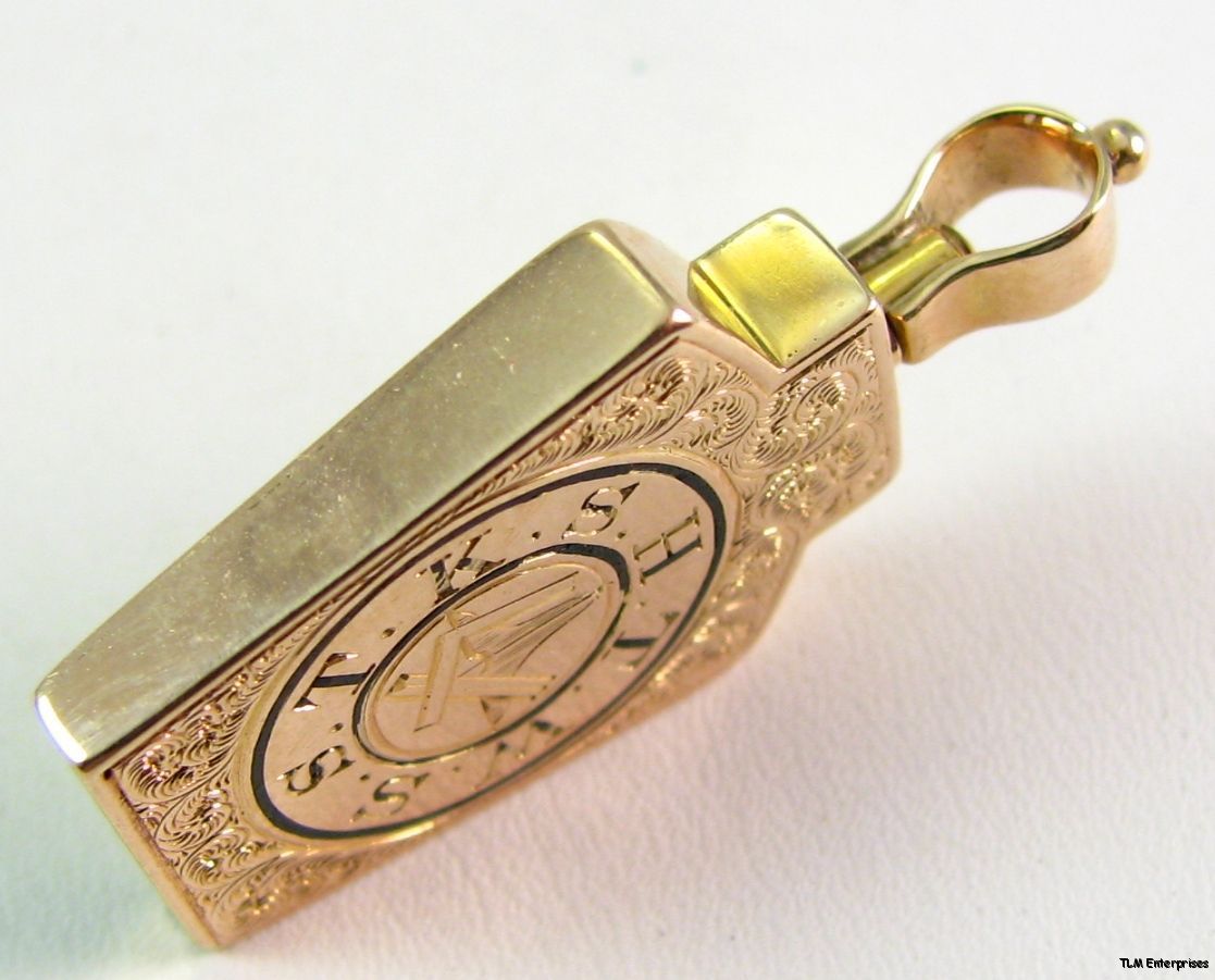 MARK MASON Royal Arch   12k Yellow GOLD Antique Scrollwork FOB