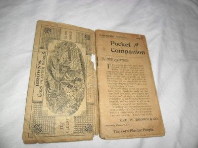 1898 Geo w Brown Co Pocket Ledger from Galesburg Illinois