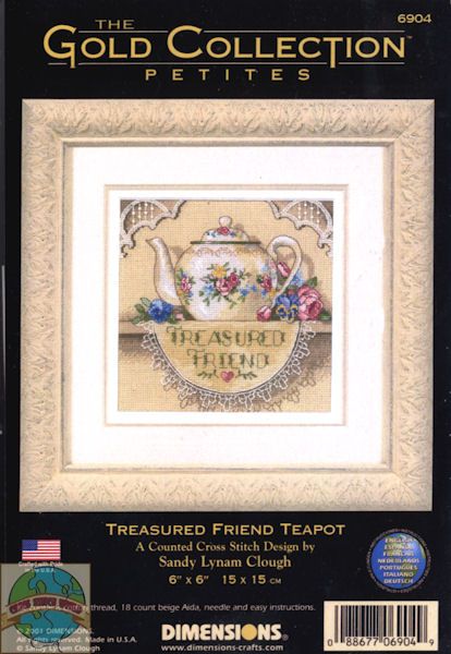  Kit Gold Collection Treasured Friend Flower Lace Teapot 6904
