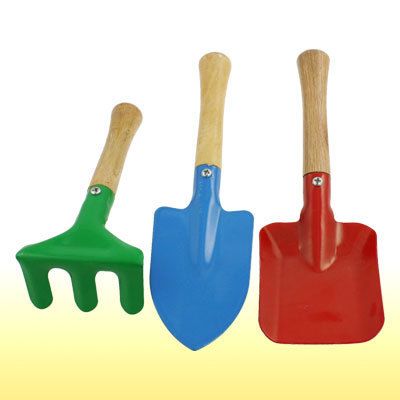 Wooden Handle Plant Garden Tools Gardening Spade Shovel Rake Set