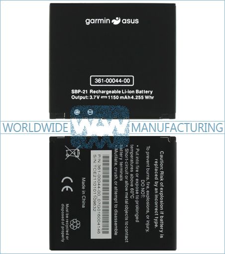  Genuine 361 00044 00 010 11458 02 SBP 21 Battery for Garminfone