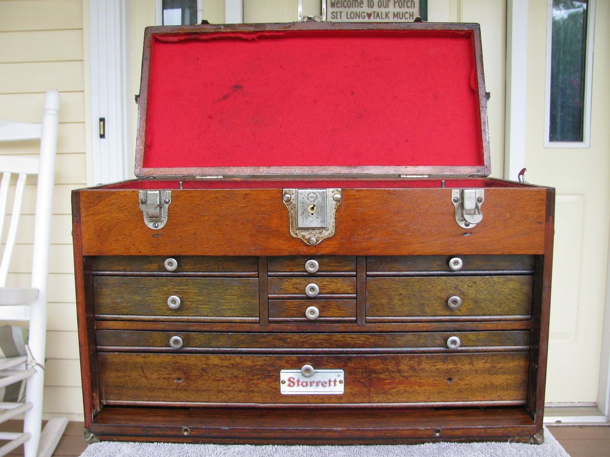 Gerstner Starrett Mahogany Machinist Tool Chest Box