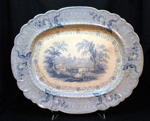 1830s Phillips Romantic Staffordshire Platter