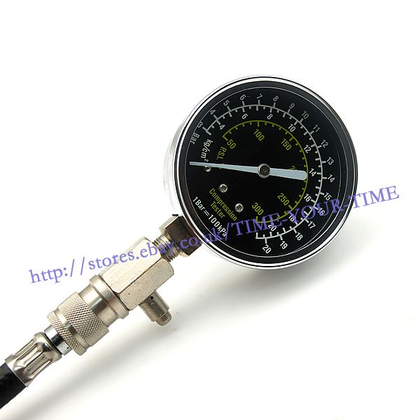 Automotive Gas Engine Compression Tester Gauge Kit