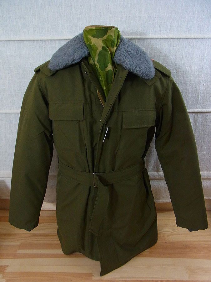 Warme Jacke Parka CZ Army GR 52 Mit Futter Kunstfell