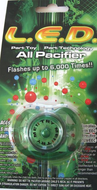 New Billy Bob LED Light Up Flashing Light Rave Pacifier