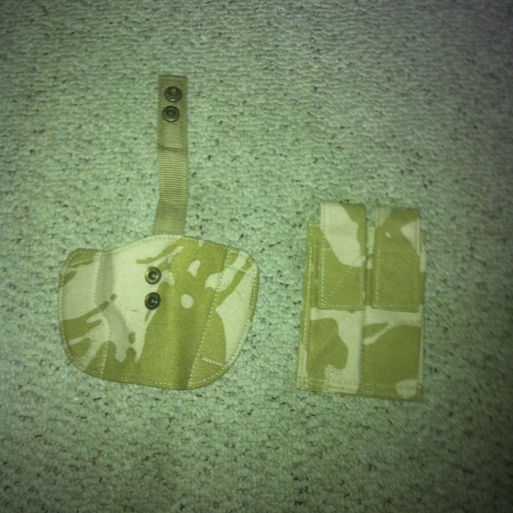 Camo Gun Concealment Holster for 9mm Pistol With Matching Dual