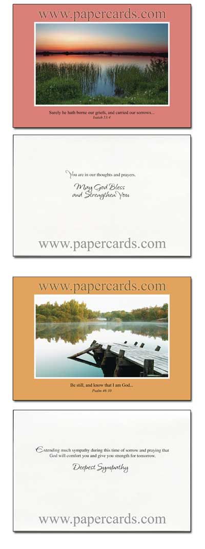 Faithful Wishes Box of 12 Assorted Scriptured Sympathy Cards with