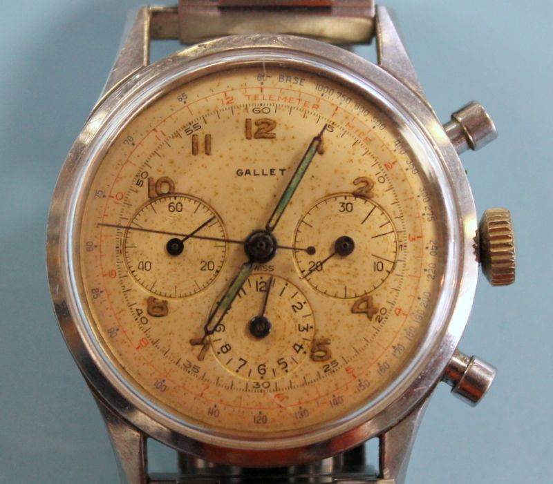  Vintage Gallet Multi Chronograph Watch