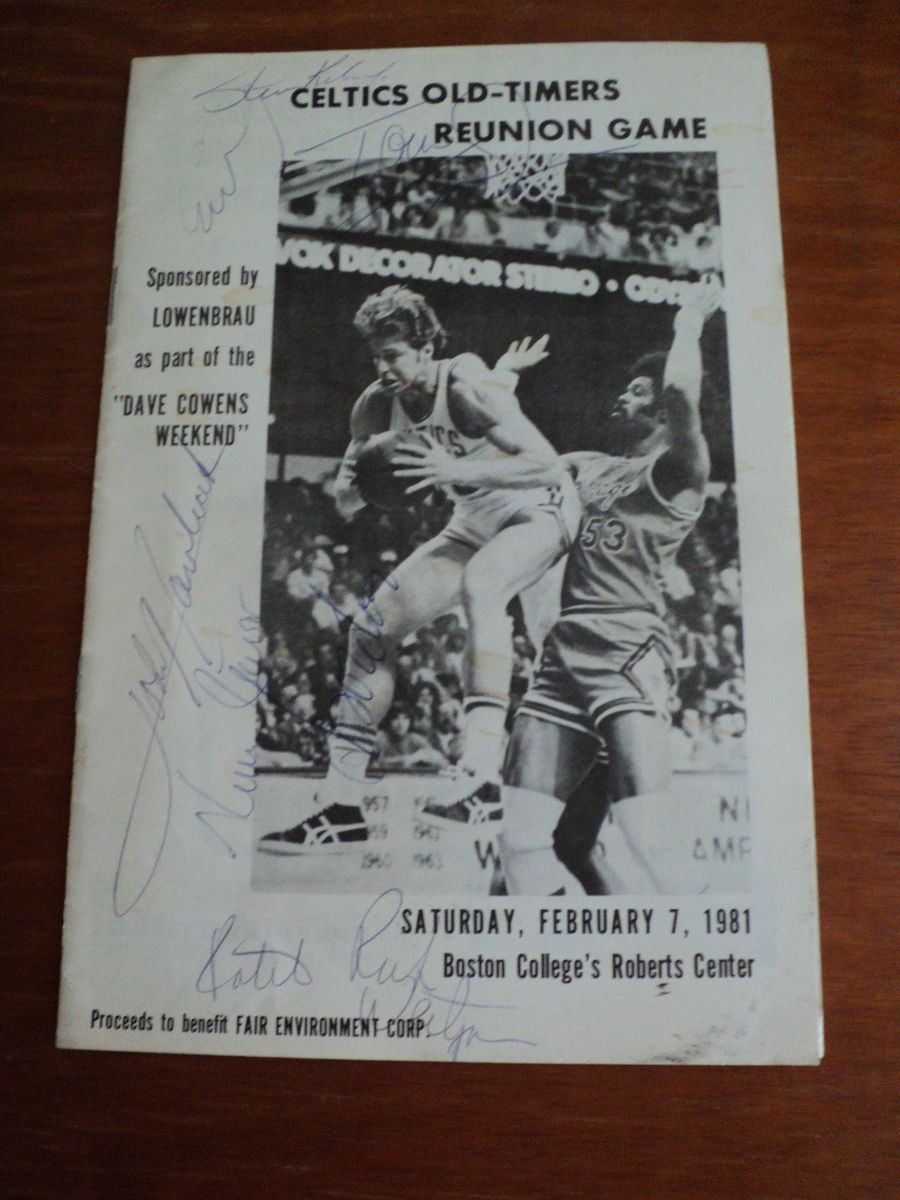 Celtics Old Timers Reunion Game Havlicek Autograph RARE