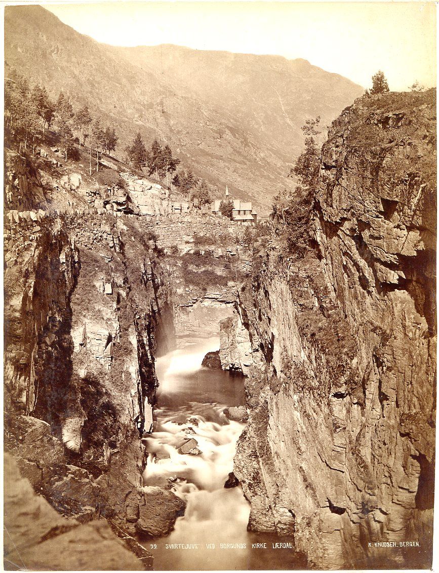 Laerdal Sogn og Fjordane Norway 1890s Albumen Photo by Knudsen