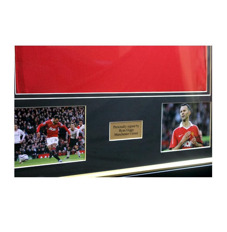 Framed Ryan Giggs Paul Scholes Signed Manchester United Shirts