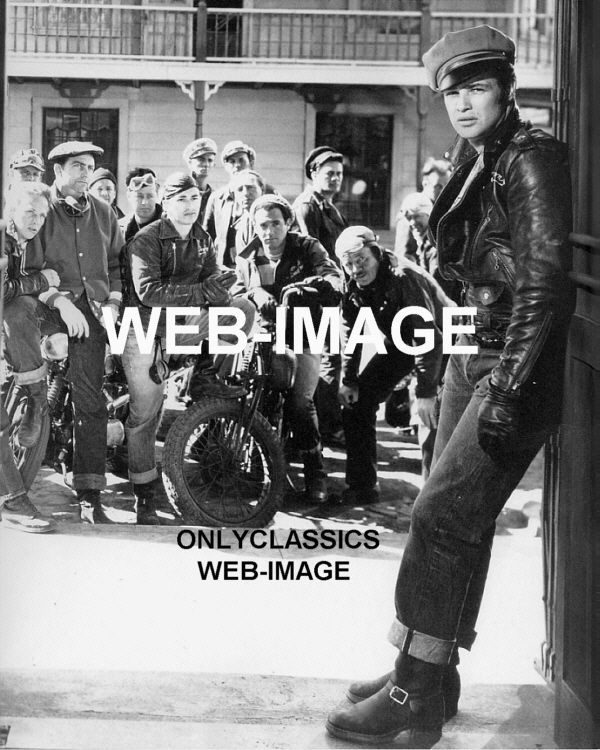 Marlon Brando in Leathers Wild One Motorcycle Photo