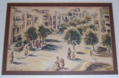 Signed 1952 David Gilboa Judaica Tel Aviv Israel Litho