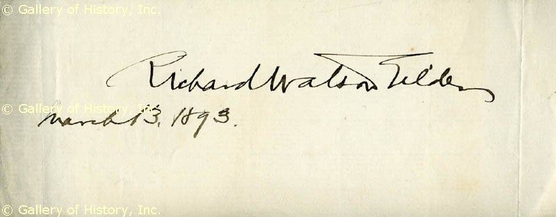 Richard Watson Gilder Signature s 03 13 1893