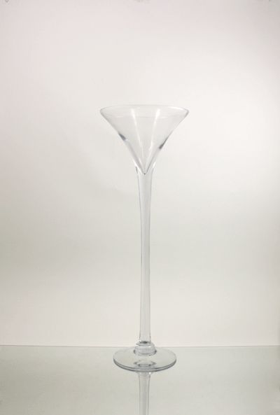 Wholesale Clear Martini Glass Vase 8 Opening x 23 Height (2pcs