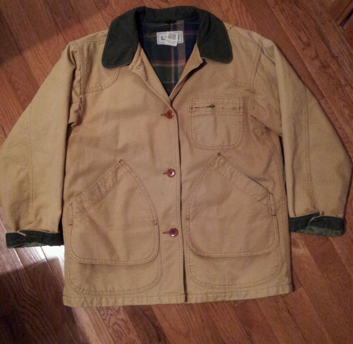 Bean Barn Jacket Lined Winter Small Womens Canvas Heavy Duty Tan