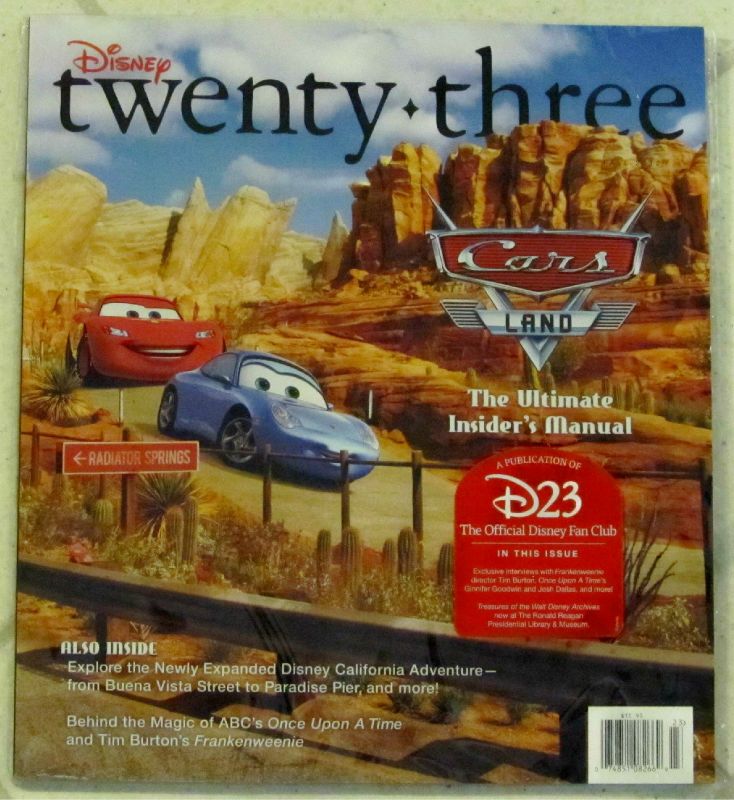 Disney Twenty Three 23 Fall 2012 Tim Burton Cars Land Ultimate Insider